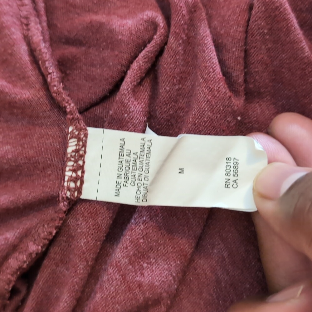 Lucky Brand| Dusk Rose Scoop Neck Short Sleeved T-shirt Polyester Cotton Blend - Picture 7 of 11